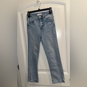 Stylish Light Blue Women's Straight Leg Jeans